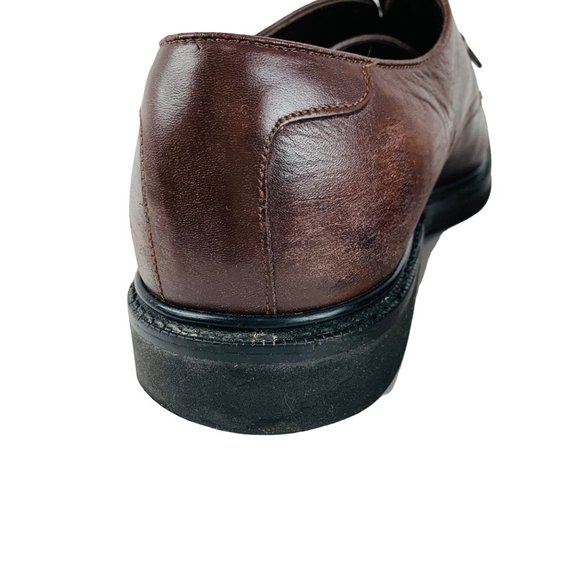 Hitchcock 150 Brown Leather Oxford Men\'s Wide Dress Shoes 13 3E